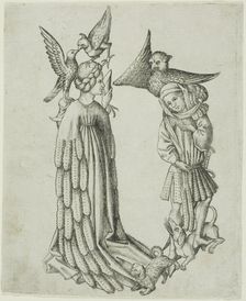 The Letter B, from The Alphabet, 1466-67. Creator: Master ES