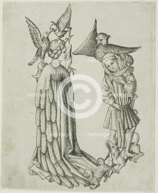 The Letter B, from The Alphabet, 1466-67. Creator: Master ES.
