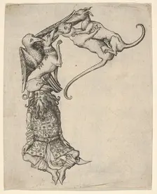 The Letter E, from The Alphabet, 1466-67. Creator: Master ES