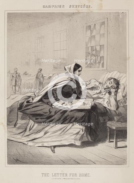 The Letter for Home (Campaign Sketches). Creator: Winslow Homer.