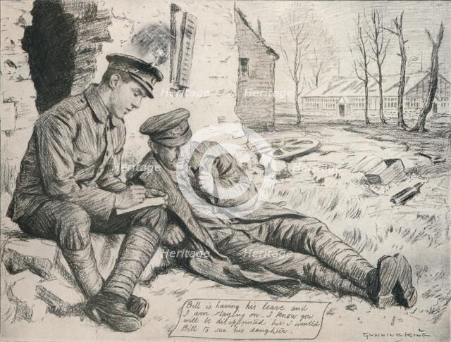 'The Letter Home', c1917, (1918). Artist: Gunning King.