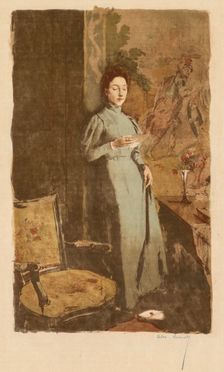The Letter (La Lettre), 1894. Creator: Alexandre Lunois (French, 1863-1916)