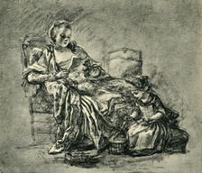 The Letter mid-late 18th century, (1943). Creator: Jean-Simeon Chardin