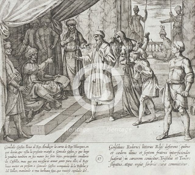 The Letter Orders the Murder of Gonzalo Gustos and the Capture of the Infantes, 1612. Creator: Antonio Tempesta.