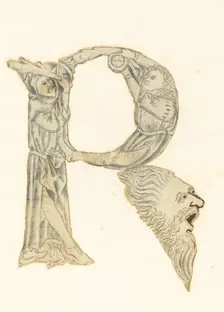 The Letter P (converted to an R), 1465/1470. Creator: Master with the Banderoles