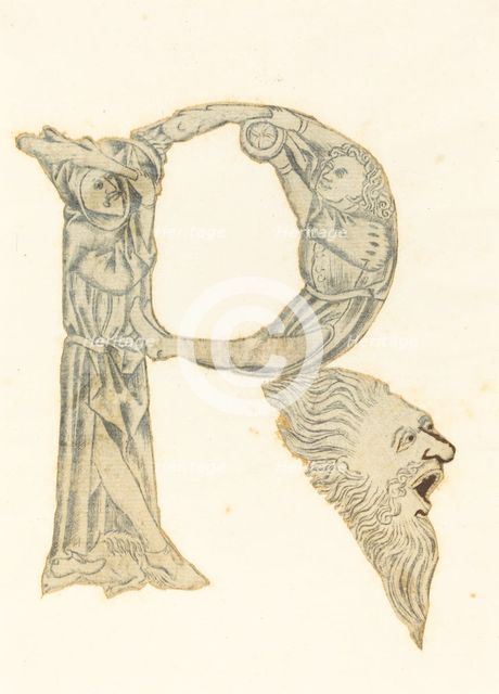 The Letter P (converted to an R), 1465/1470. Creator: Master with the Banderoles.