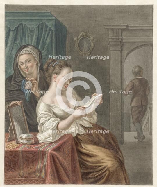 The letter reader, 1795. Creator: Abraham Delfos.