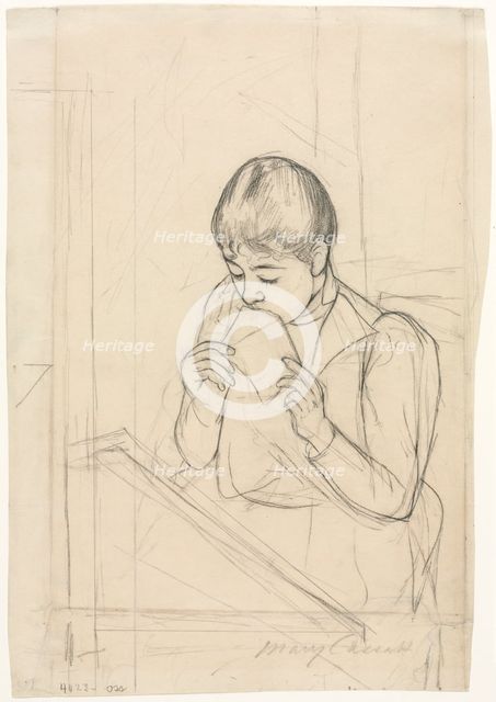 The Letter (recto), 1890-1891. Creator: Mary Cassatt (American, 1844-1926).