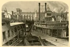 The Levee at St. Louis 1874. Creator: W. Roberts