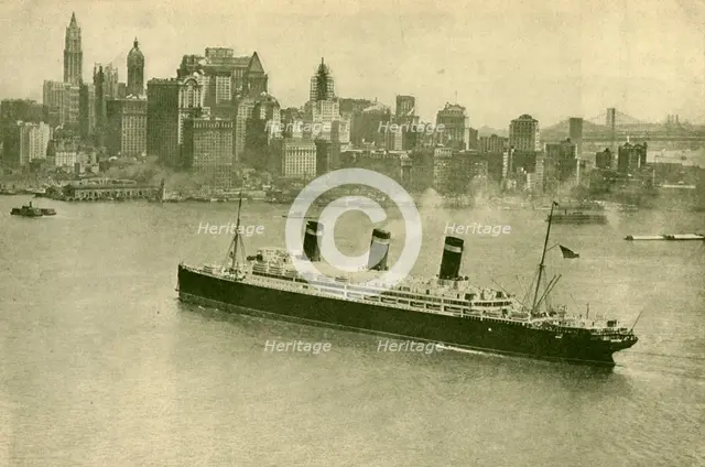 'The "Leviathan" at New York', c1930. Creator: Unknown.