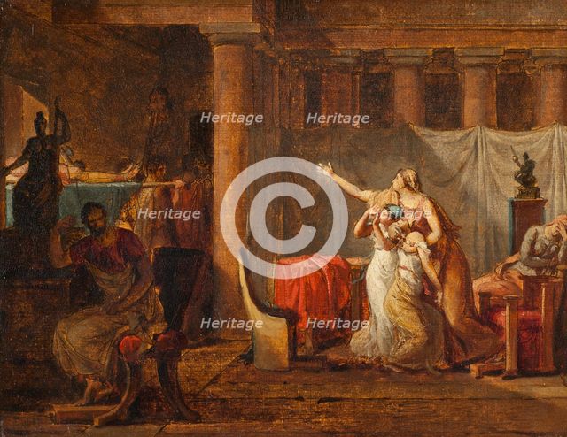 The Lictors Returning to Brutus the Bodies of his Sons. Study, late 18th-early 19th century. Creator: Jacques-Louis David.