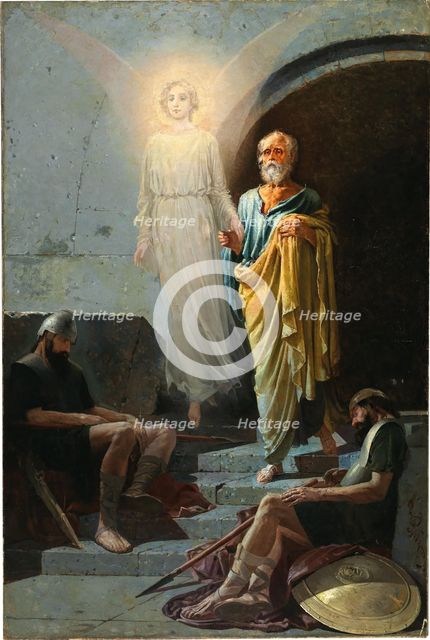 The Liberation of Saint Peter, 1889. Creator: Ryabushkin, Andrei Petrovich (1861-1904).