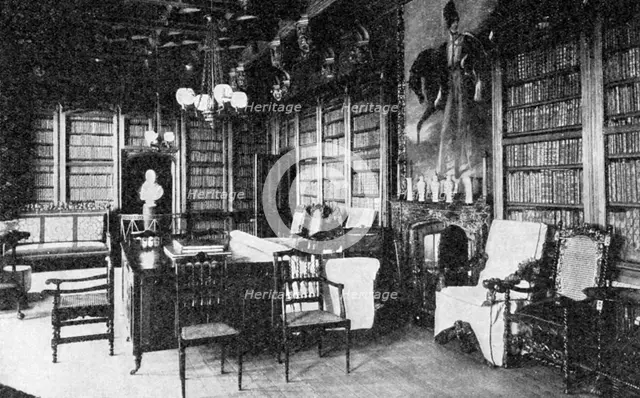 'The Library, Abbotswood', 1923.Artist: WA Mansell & Co