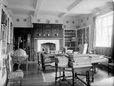 The library at Pitchford Hall, Shropshire, 1959. Artist: GB Mason