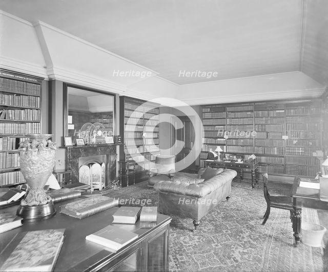 The Library at the Royal Yacht Squadron, Cowes. Creator: Kirk & Sons of Cowes.