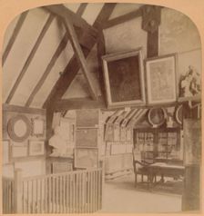 The Library in Shakespeare's House, Stratford-on-Avon, England 1900. Creator: Underwood & Underwood