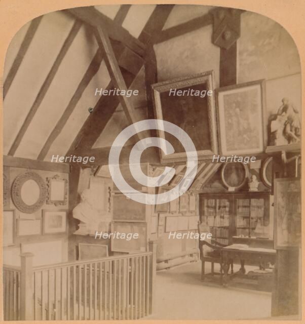 'The Library in Shakespeare's House, Stratford-on-Avon, England', 1900. Creator: Underwood & Underwood.