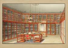 The library in the Palais Clary-Altreiben in Vienna, c1830-1840. Creator: Anonymous ()
