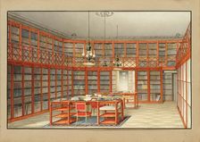 The library in the Palais Clary-Altreiben in Vienna, c1830-1840. Creator: Anonymous ()