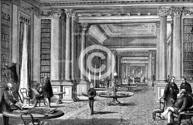 The library of the Reform Club, London, 1891. Artist: Unknown