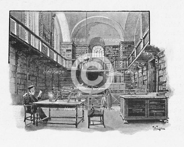 'The Library, St. Paul's Cathedral', 1891. Creator: William Luker.