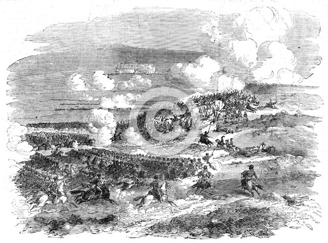 The Light Cavalry Charge at Balaclava, 1854. Creator: Unknown.