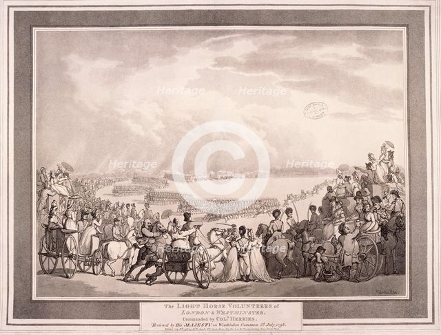 The Light Horse Volunteers of London & Westminster, 1798.  Artist: Thomas Rowlandson