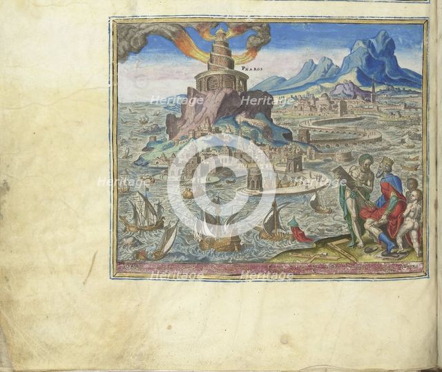 The Lighthouse at Alexandria (from the series The Eighth Wonders of the World), 1572. Artist: Galle, Philipp (Philips) (1537-1612)