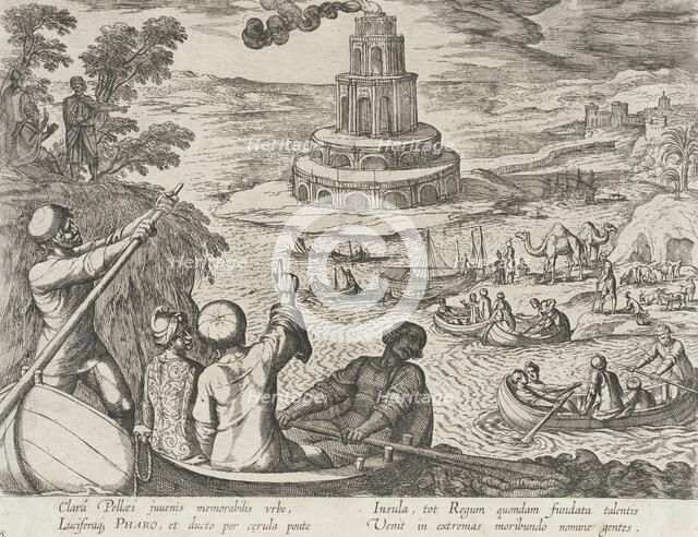 The Lighthouse of Alexandria, published 1610. Creator: Antonio Tempesta.