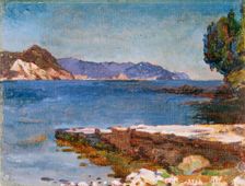 The Ligurian coast from Rapallo 1893-1934. Creator: Christopher Williams