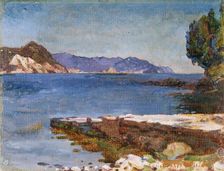 The Ligurian coast from Rapallo 1893-1934. Artist: Christopher Williams