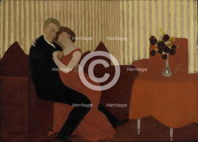 The Lie (Le Mensonge), 1897. Creator: Vallotton, Felix Edouard (1865-1925).