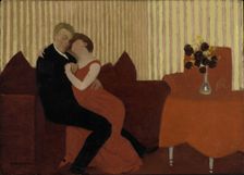 The Lie (Le Mensonge), 1897. Creator: Vallotton, Felix Edouard (1865-1925)