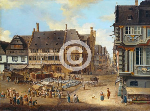 The Liebfrauenberg in Frankfurt, 18th century. Creator: Christian Georg Schutz.