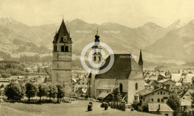 The Liebfrauenkirche and church of St Andreas, Kitzbühel, Tyrol, Austria, c1935. Creator: Unknown.