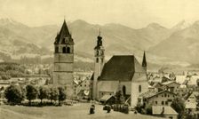 The Liebfrauenkirche and church of St Andreas, Kitzbühel, Tyrol, Austria, c1935. Creator: Unknown
