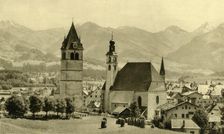 The Liebfrauenkirche and church of St Andreas, Kitzbühel, Tyrol, Austria, c1935. Creator: Unknown