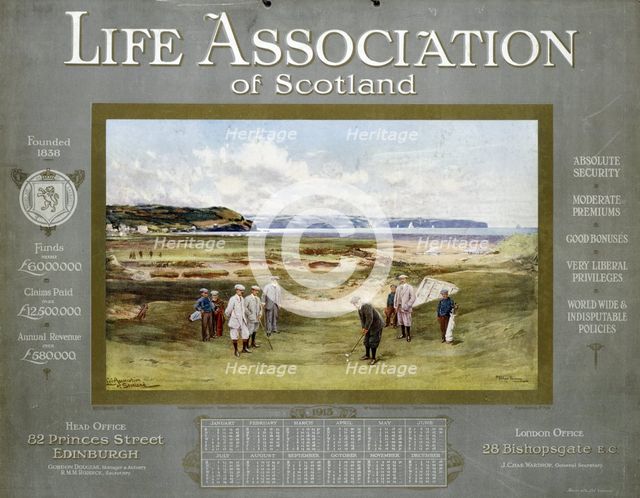 The Life Association of Scotland calendar for 1913. Creator: Unknown.