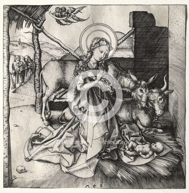 The Life of Christ: The Nativity, c. 1480-1490. Creator: Martin Schongauer (German, c.1450-1491).