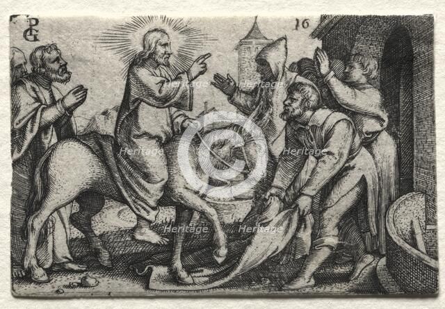 The Life of Jesus Christ: Christ Entering Jerusalem, c. 1534-35. Creator: Georg Pencz (German, c. 1500-1550).