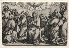 The Life of Jesus Christ: The Descent of the Holy Ghost, c. 1534-35. Creator: Georg Pencz (German, c. 1500-1550)
