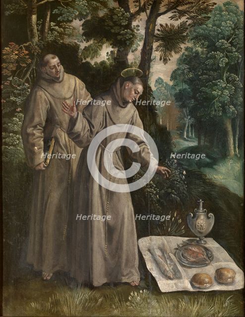 The Life of Saint Didacus of Alcalá: Saint Didacus Finds a Miraculous Meal, Between 1591 and 1600. Creator: Martin de Vos.