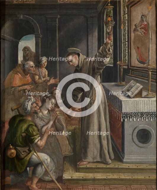 The Life of Saint Didacus of Alcalá: Saint Didacus Heals the Sick, Between 1591 and 1600. Creator: Martin de Vos.