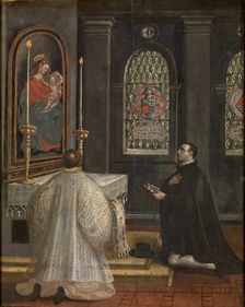 The Life of Saint Didacus of Alcalá: Saint Didacus of Alcalà at Prayers, Between 1591 and 1600. Creator: Martin de Vos