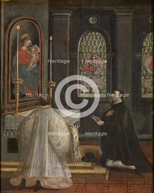 The Life of Saint Didacus of Alcalá: Saint Didacus of Alcalà at Prayers, Between 1591 and 1600. Creator: Martin de Vos.