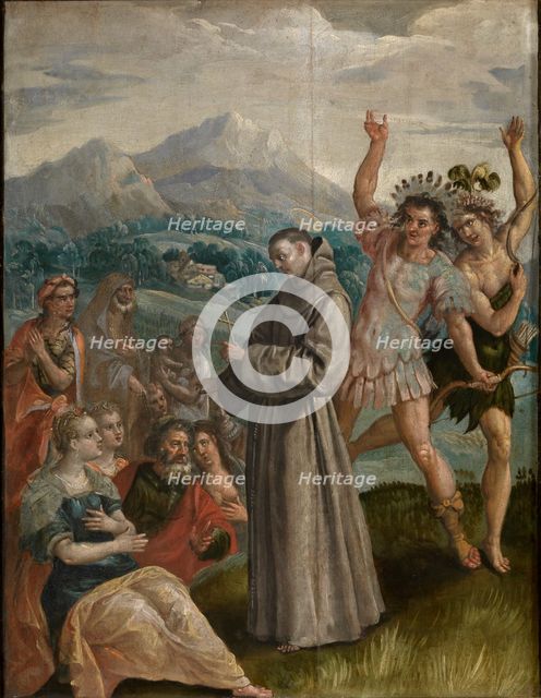 The Life of Saint Didacus of Alcalá: Saint Didacus Preaches in the Canary... Between 1591 and 1600. Creator: Martin de Vos.