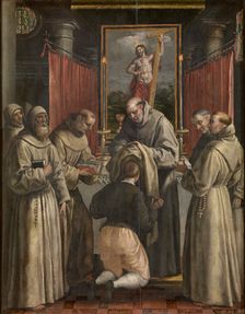 The Life of Saint Didacus of Alcalá: Saint Didacus receives the monastic... Between 1591 and 1600. Creator: Martin de Vos