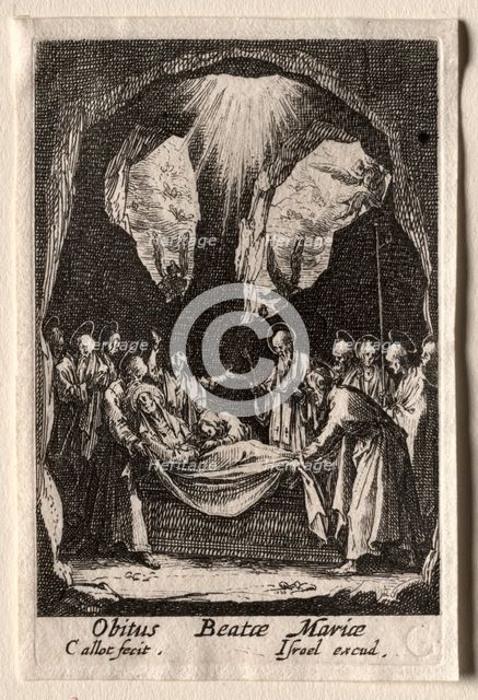 The Life of the Virgin: The Entombment of the Virgin. Creator: Jacques Callot (French, 1592-1635).