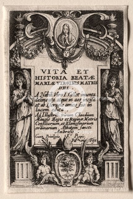 The Life of the Virgin: Frontispiece. Creator: Jacques Callot (French, 1592-1635).