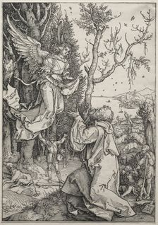 The Life of the Virgin: Joachim and the Angel, c. 1504. Creator: Albrecht Dürer (German, 1471-1528)